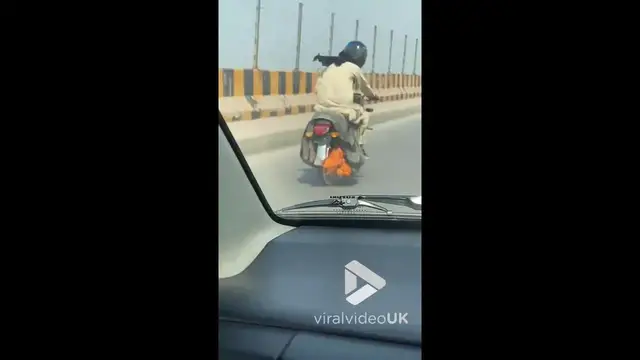 'Video thumbnail for VV5039 Scooter bursts into flames on busy highway'