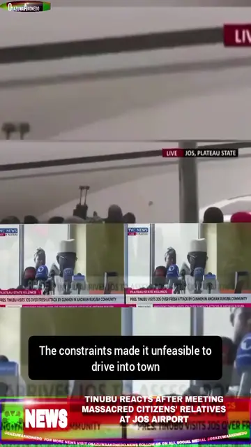 Video thumbnail for Tinubu Reacts After Meeting Massacred Citizens’ Relatives At Jos Airport