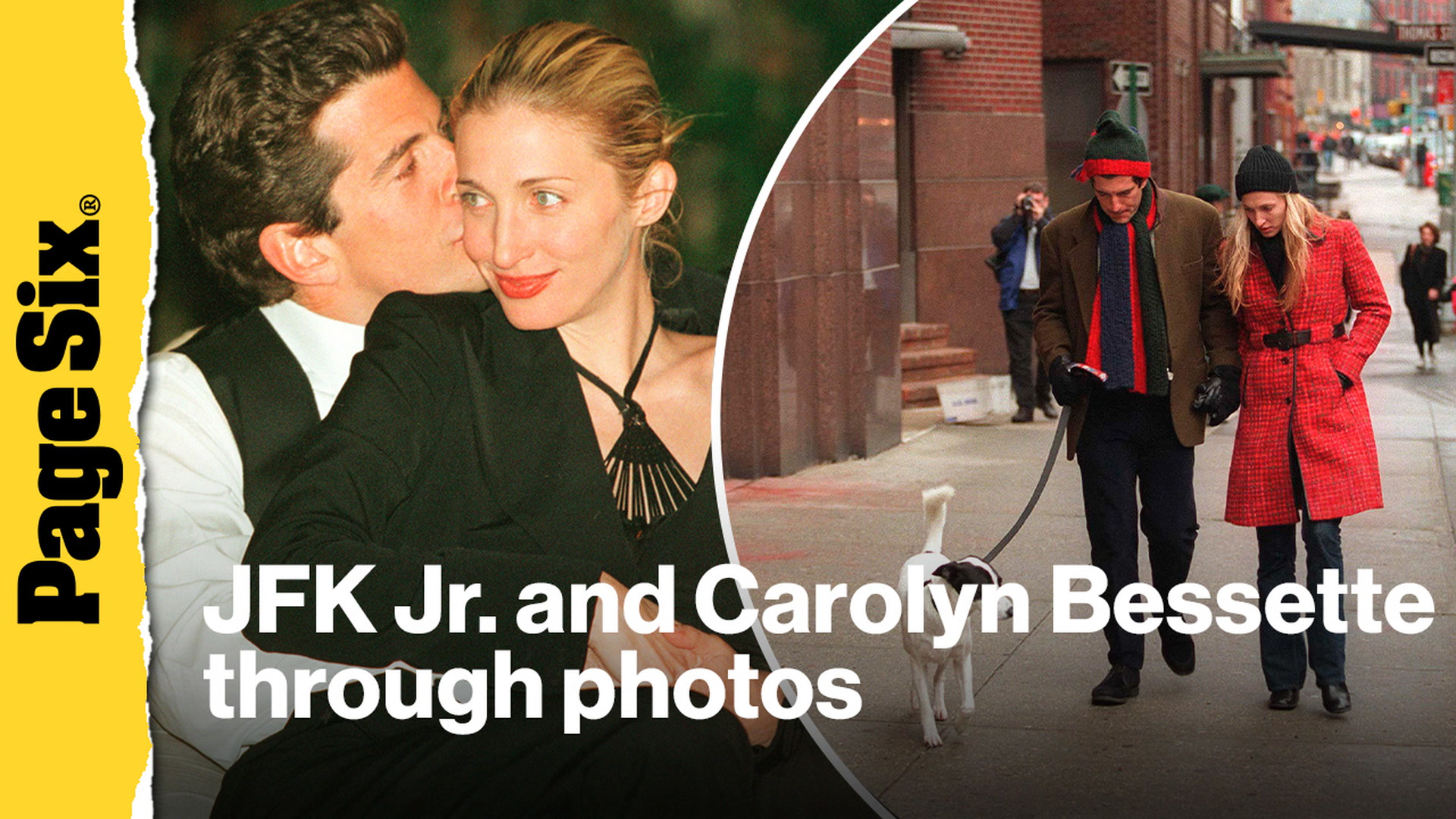 Video thumbnail for The true love story of JFK Jr. and Carolyn Bessette through photos