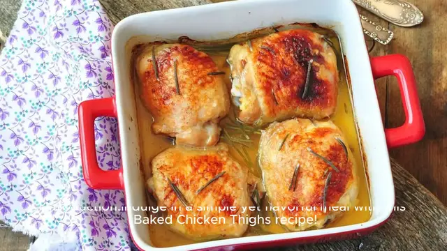 Video thumbnail for Baked Chicken Thighs Recipe