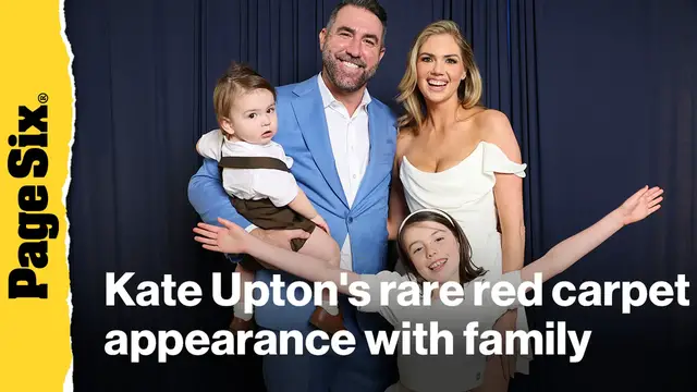 Video thumbnail for Kate Upton makes rare red carpet appearance with husband Justin Verlander and their two kids
