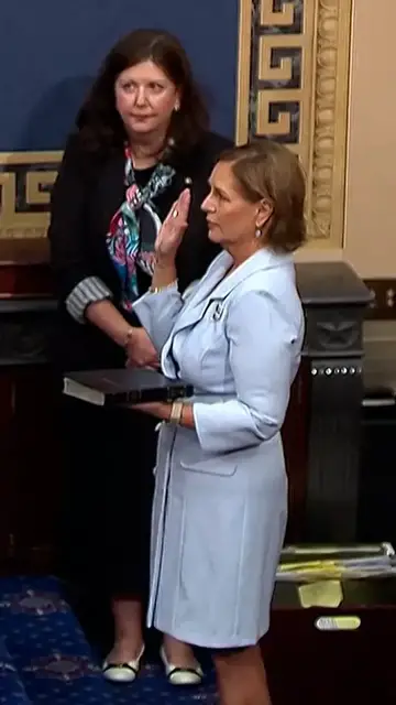 Video thumbnail for Lindsey Graham’s sister sworn in to fill his US Senate seat