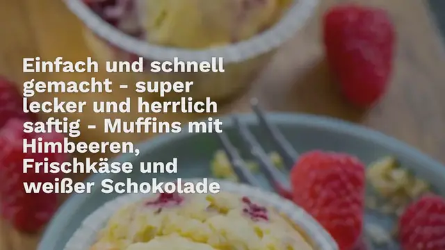 Video thumbnail for Himbeer Muffins mit weißer Schokolade und Frischkäse