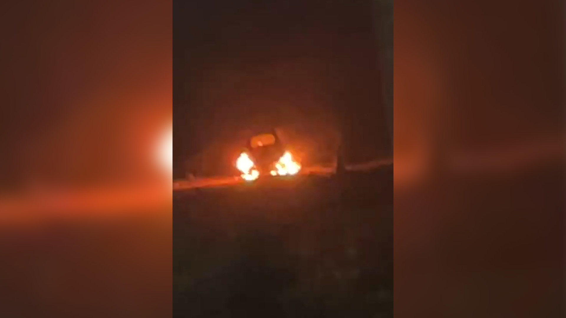 Video thumbnail for Settlers burn vehicles in town near Hebron