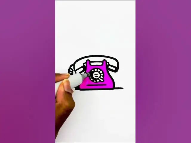 'Video thumbnail for Pink telephone, random coloring art #coloring #art #relaxingcoloring #coloringbook #artmarkers'