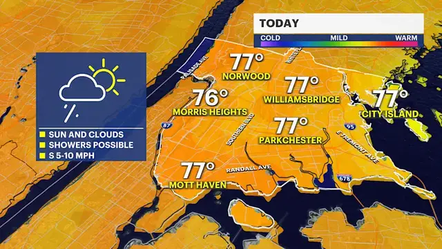Video thumbnail for Several chances of thunderstorms to start September across The Bronx