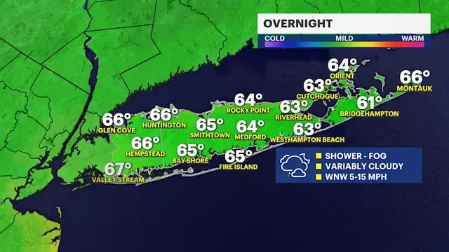 Video thumbnail for Shower chance with patchy fog overnight; expect some midday showers Saturday