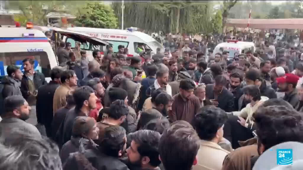 Video thumbnail for Suicide blast at Islamabad mosque kills at least 31
