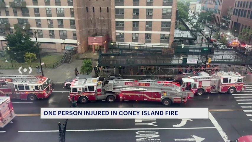 Video thumbnail for 1 person injured in Coney Island building fire