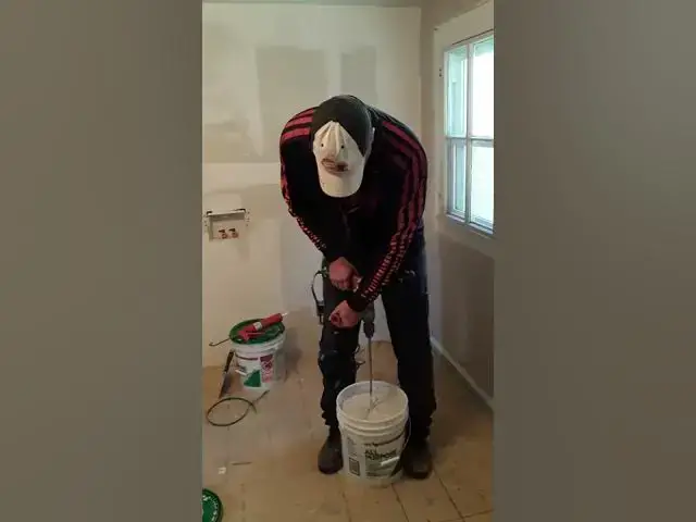 Video thumbnail for How To Mix Drywall Mud #shorts