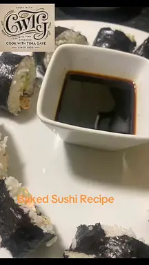 'Video thumbnail for Salmon & Avocado Baked Sushi '