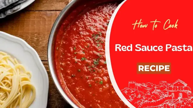 Video thumbnail for Red Sauce Pasta Recipe with Homemade Sauce
