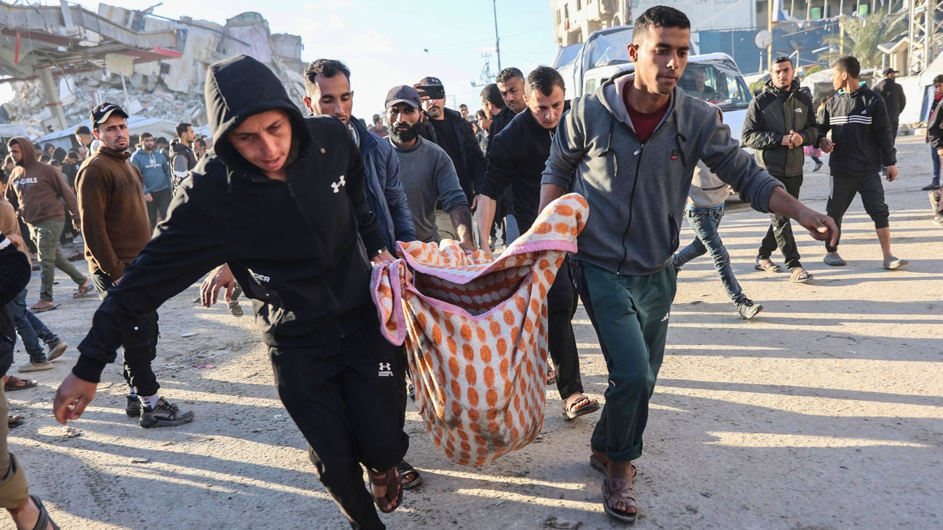 Video thumbnail for Six Palestinians, including children and journalist, killed in Israeli strikes across Gaza