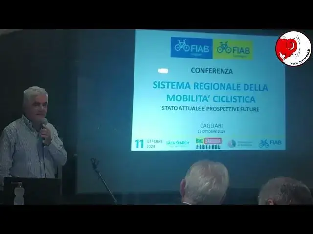 'Video thumbnail for Virgilio Scanu, presidente FIAB, inizia la Conferenza sul Sistema Regionale di Mobilità Ciclistica.'