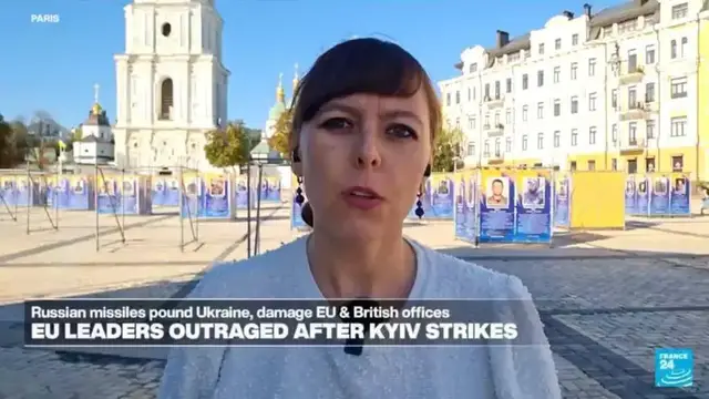 'Video thumbnail for War in Ukraine: EU leaders outraged after Russian strikes on Kyiv'