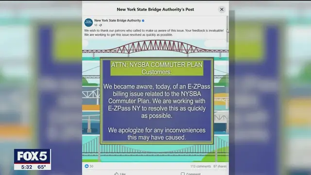 'Video thumbnail for Some drivers being overcharged on E-ZPass statements'