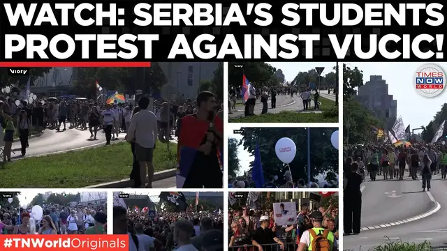 Video thumbnail for SERBIA'S ANTI-GOVT PROTESTS: Thousands Rally in Novi Sad Against Vucic | Times Now World