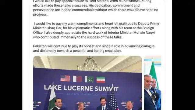 Video thumbnail for Pakistan: U.S., Iran talks in Switzerland make progress toward final deal: Pakistani PM.
