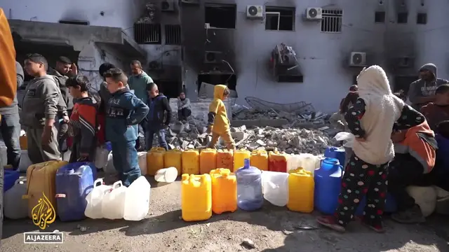 Video thumbnail for Gaza drinking water shortages: Doctors warn contaminated water driving health crisis