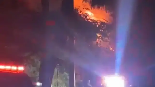 Video thumbnail for House leveled by fire in Irvington; one person treated for minor injuries