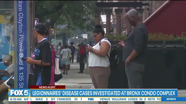 'Video thumbnail for NYC investigates Legionnaires’ disease cases at Bronx condos'