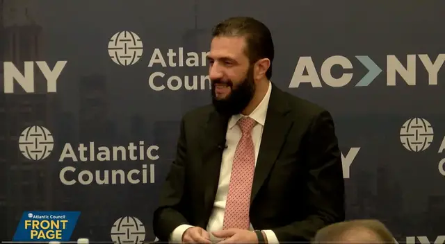 Video thumbnail for Syria’s al-Sharaa answers questions on Israel’s violations in Syria