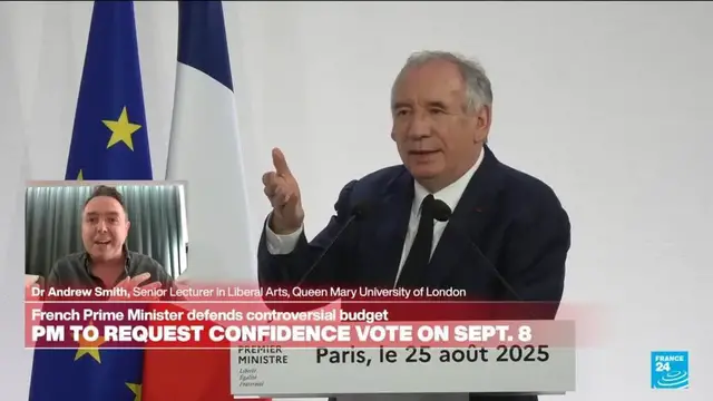'Video thumbnail for "As Bayrou gambles on austerity, far right weighs 'chaos narrative for maximum electoral advantage''