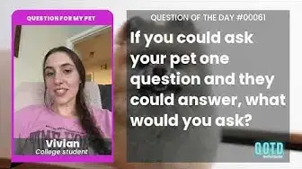Video thumbnail for Vivian wants to ask her pet a question about certain peeing habits...