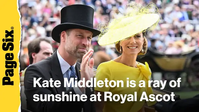 Video thumbnail for Kate Middleton is a ray of sunshine in vibrant yellow at the Royal Ascot 2026