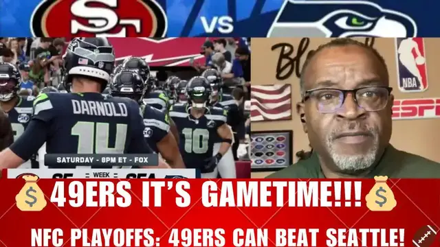 Video thumbnail for money mike’s syndicated podcast: 49ers vs seahawks: nfl playoff showdown! purdy vs seattle, mccaffrey highlights, game