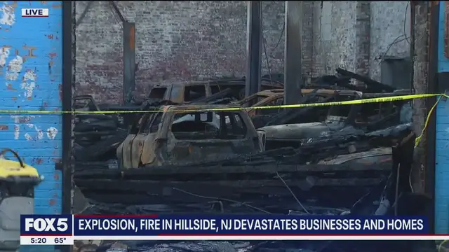 'Video thumbnail for Explosion in NJ devastates businesses and homes'