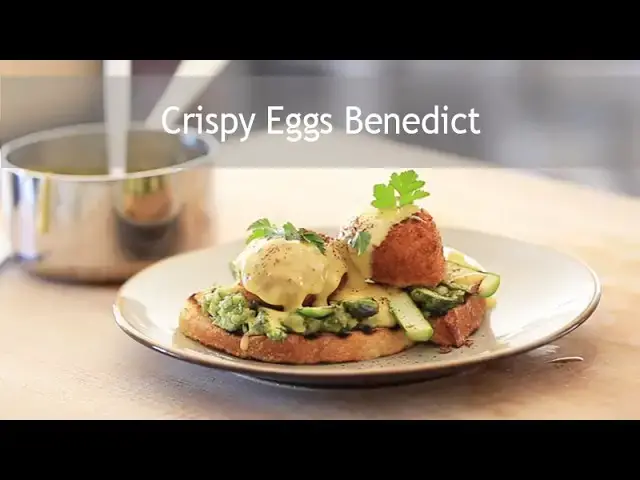 Video thumbnail for Crispy Eggs Benedict