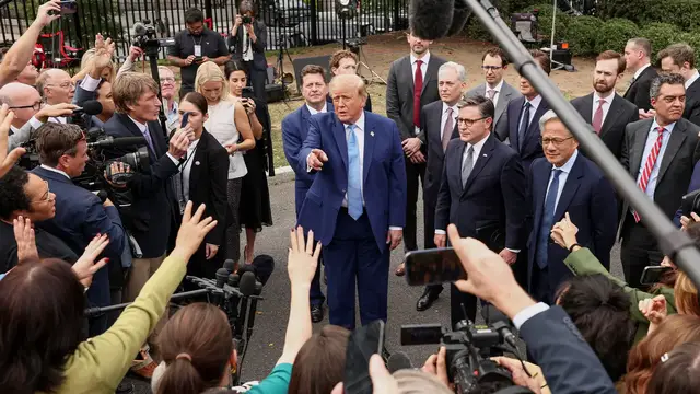 Video thumbnail for Trump backs AI self-regulation at tech summit but is it enough?