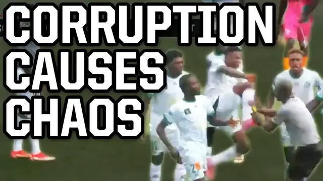 Video thumbnail for Cameroon soccer team protests by sitting down then it gets physical with the ref | Things You Missed