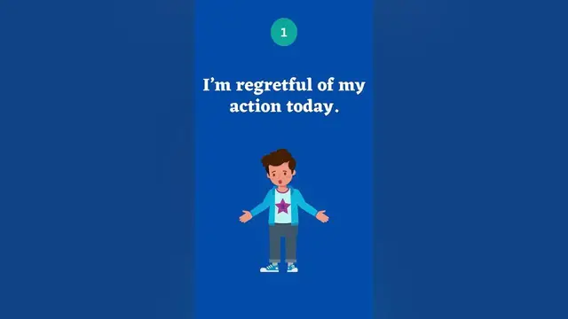 Video thumbnail for Express Regret Using I am regretful for