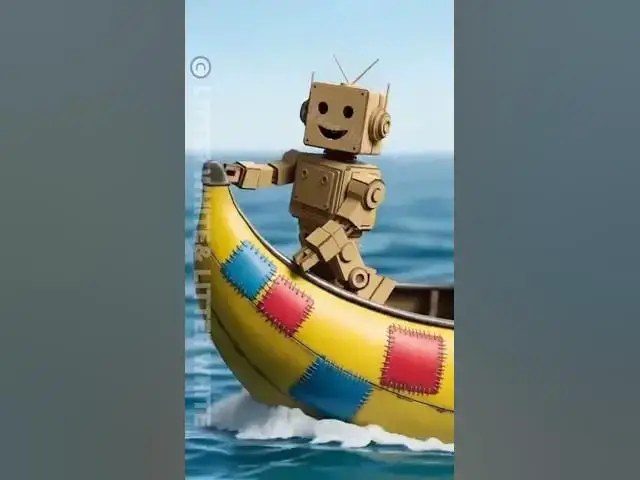 Video thumbnail for The poor robot was bullied by the cat because he couldn't sail freely on the sea.#funny #cute  #cat