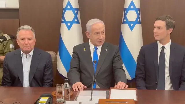 'Video thumbnail for Israeli PM Netanyahu thanks Trump and US team for ceasefire role'