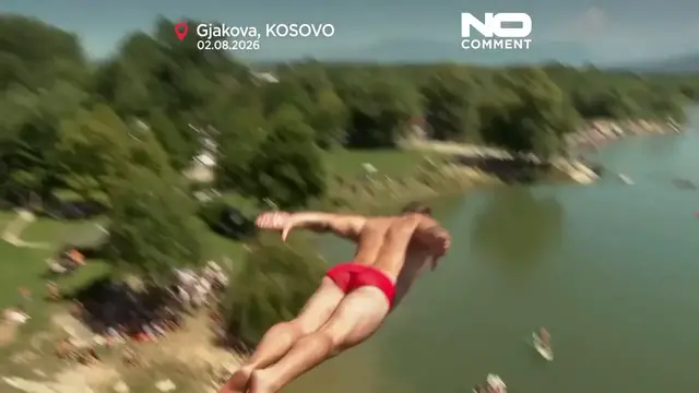 Video thumbnail for Annual bridge diving competition returns to Kosovo
