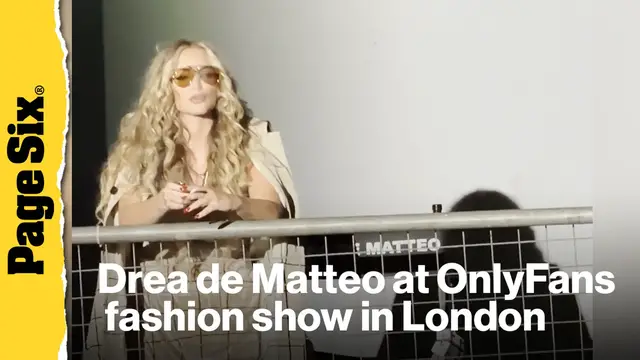 Video thumbnail for Drea de Matteo appears at OnlyFans fashion show in London
