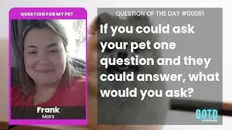 Video thumbnail for Frank would ask her pet if they loved her. They absolutely do!