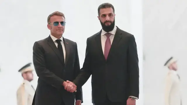 Video thumbnail for Explosions trying to deter 'business as usual' strategy at the heart of Macron's visit