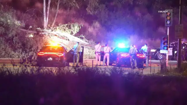 Video thumbnail for US, Los Angeles: Chatsworth Suspect Flees in Pursuit and Crashes Cyber Truck Part 1.