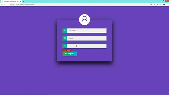 Video thumbnail for How To Create Form With Password Strength Using HTML CSS And jQuery