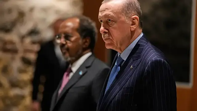 Video thumbnail for President of Somalia meets with Turkish counterpart