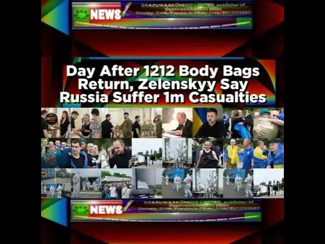 Video thumbnail for Day After 1212 Body Bags Return, Zelenskyy Say Russia Suffer 1m Casualties