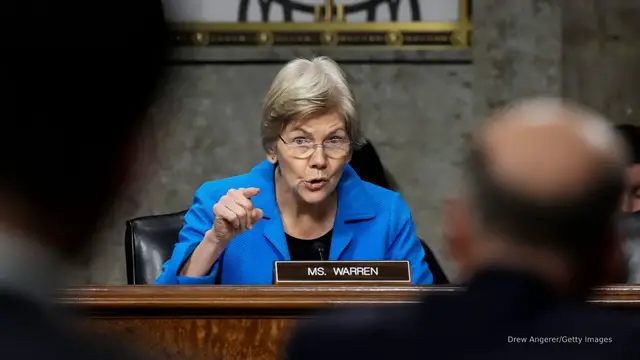 'Video thumbnail for Warren won’t support government funding bills, wants Dems to join her'