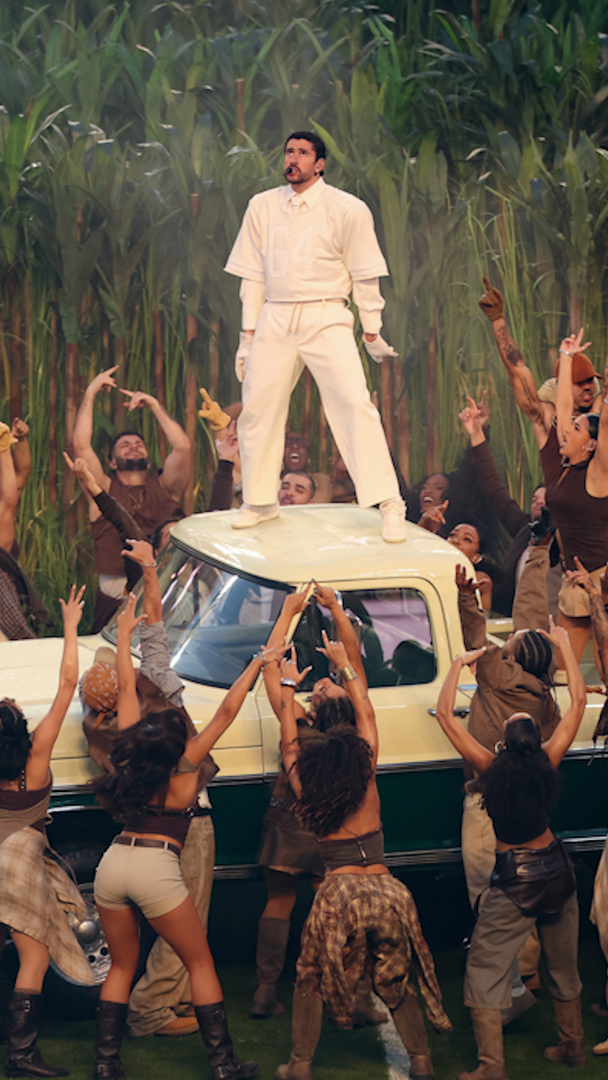 Video thumbnail for Bad Bunny calls for unity during Super Bowl half-time show