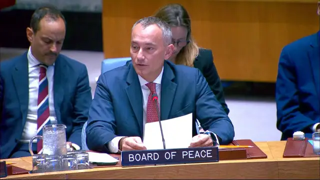 Video thumbnail for UN divided over Gaza plan as Israel insists Hamas must disarm first