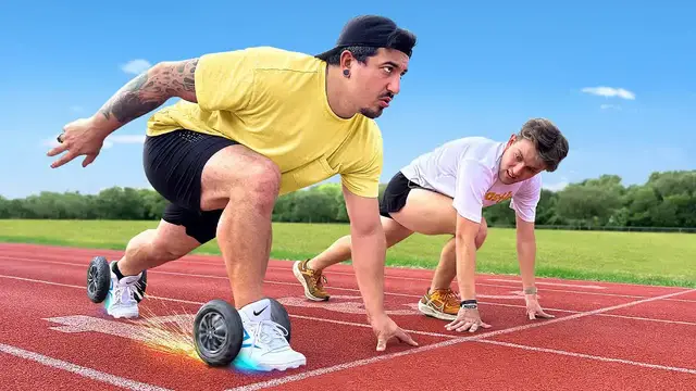 'Video thumbnail for Jake Carlini: builds turbo shoes to run faster! diy electric skateboard shoes'