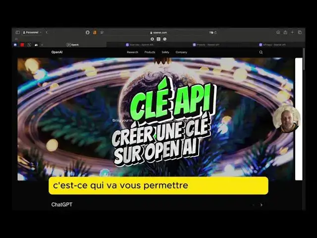 'Video thumbnail for Créer une clé API sur OpenAI'